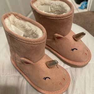 Baby girl unicorn boots